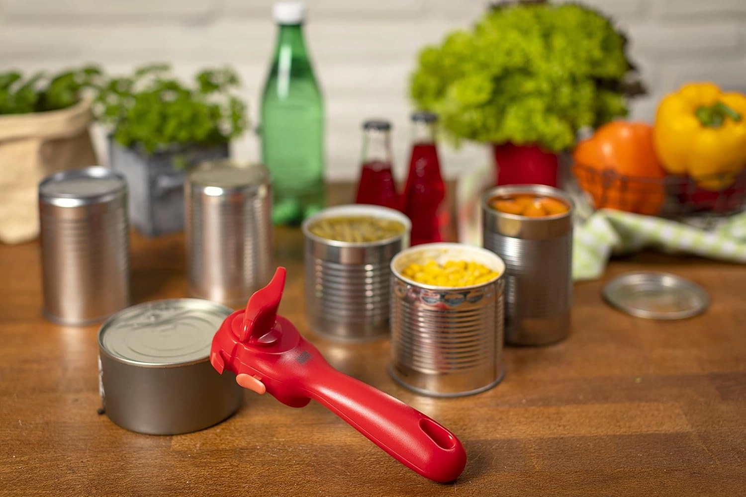 Kuhn Rikon Auto Safety LidLifter/Can Opener with Ring-Pull, 8 x 2.5 x 2.75 inches, White