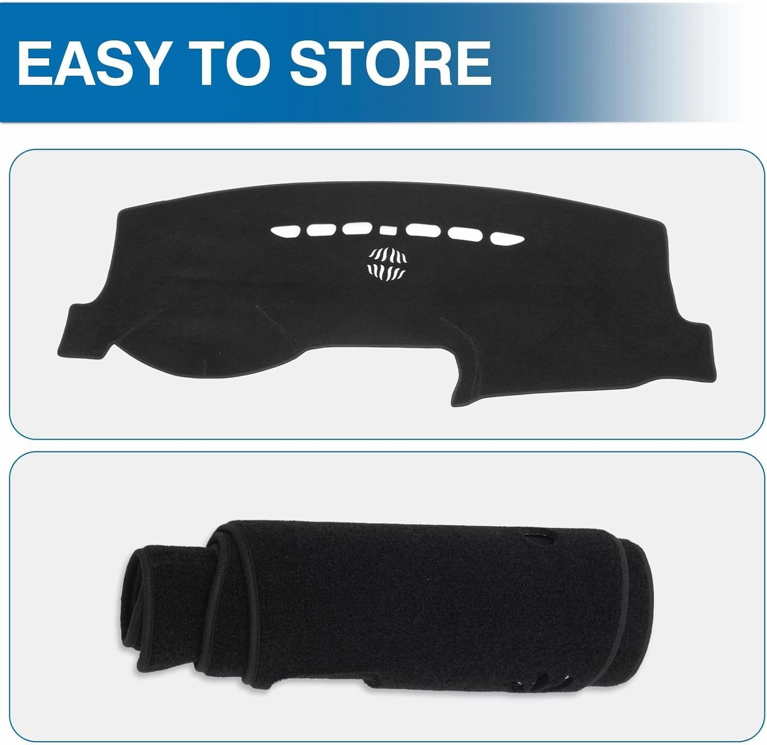 KUST Car Dash Cover for 2013-2020 Ford Fusion(S, SE, Titanium, Hybrid, Sport, Platinum, Energi) Non-Slip Center Console Dash Cover Interior for Ford Fusion Accessories Custom Fit Dash Mat Black