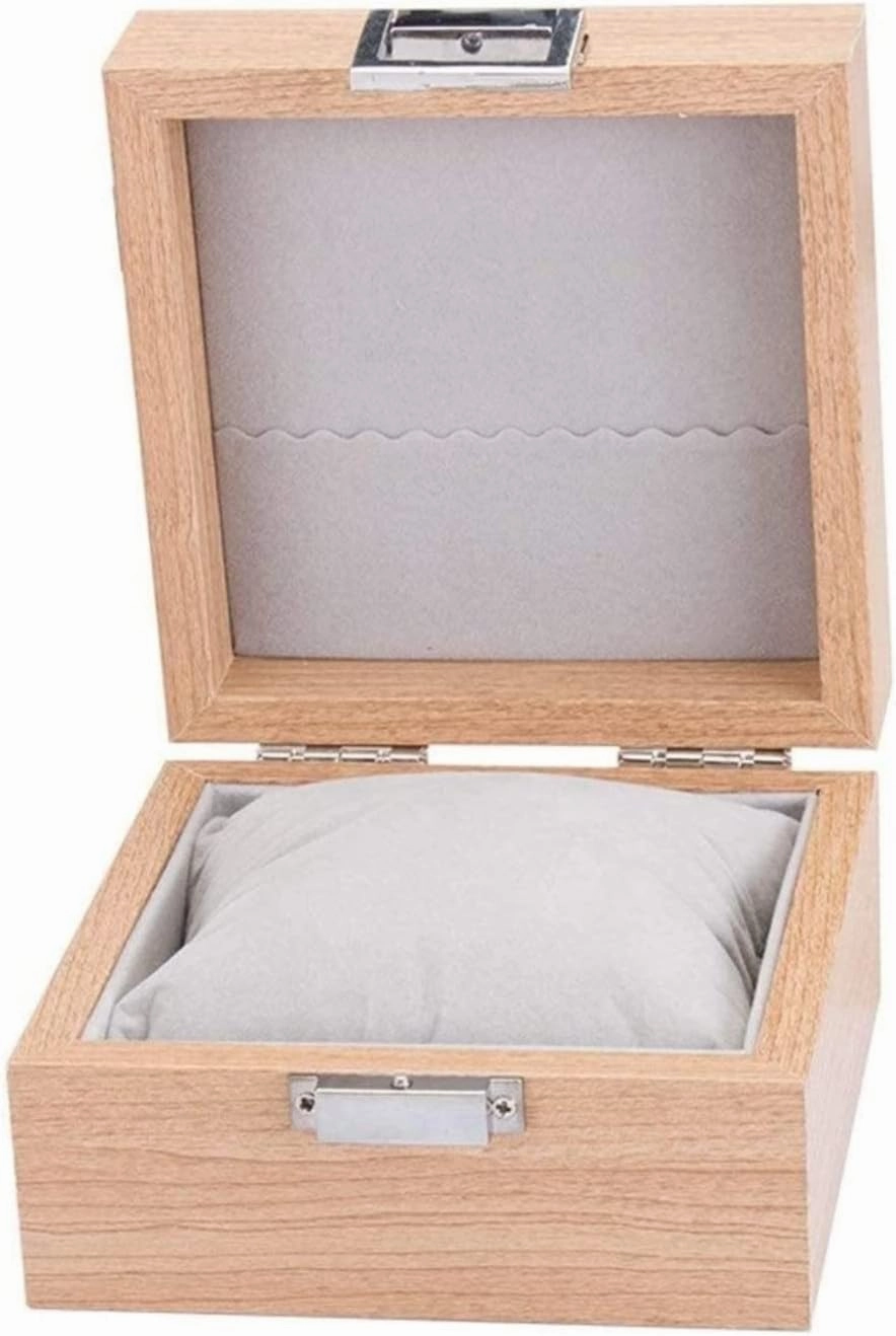 KYUSAR Watch Box Watch Holder Watch Organizer Display Watch Box Single Slot Wood Bracelet Bangle Holder Storage Case Organizer With Pillows Watch Case