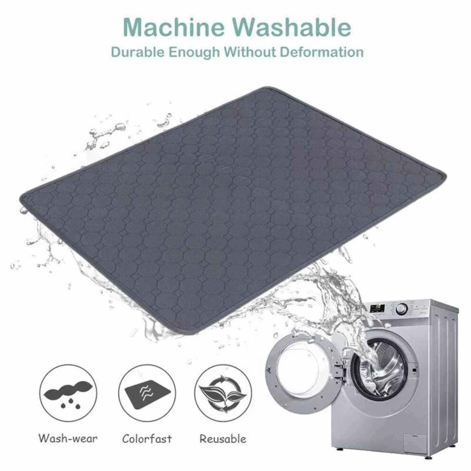 L 50cmx70cm Mat Pads Bed Absorbent Puppy Training Washable Pet Dog Pee Pad
