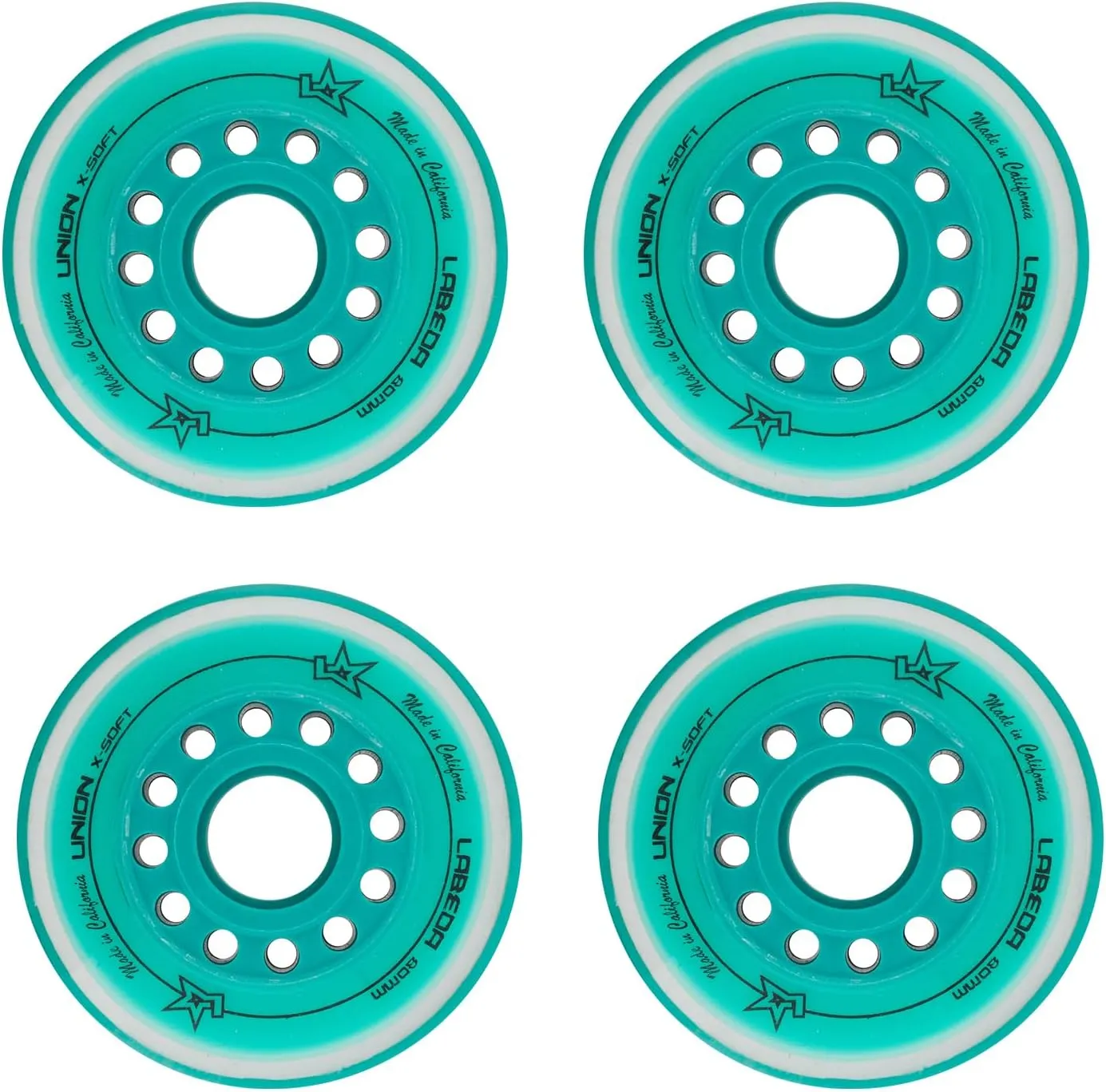 Labeda Roller Hockey Wheels Union Premium Performance Inline Skate Wheel 4-Pack - Choose Size and Color