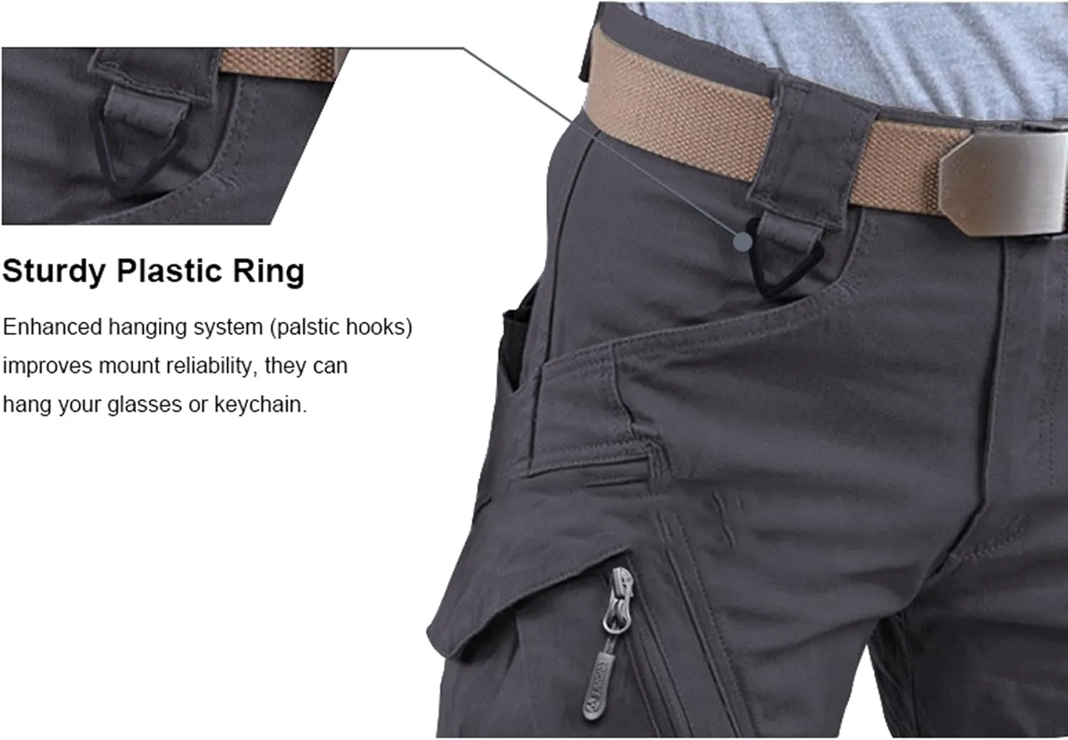 LABEYZON Men's Casual Cargo Work Pants Outdoor Lightweight Military Tactcial Pants for Men with 9 Pockets