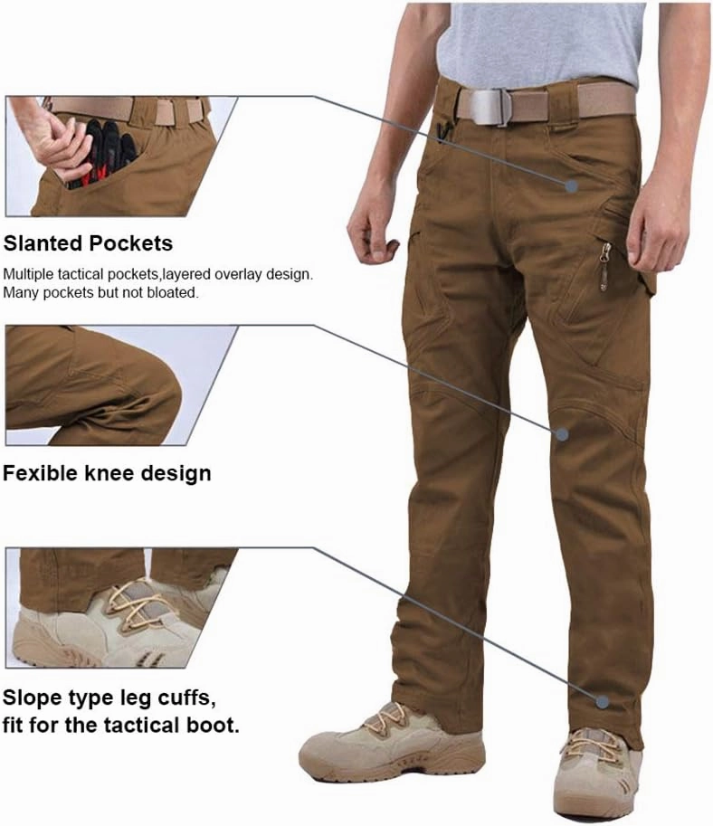 LABEYZON Men's Casual Cargo Work Pants Outdoor Lightweight Military Tactcial Pants for Men with 9 Pockets
