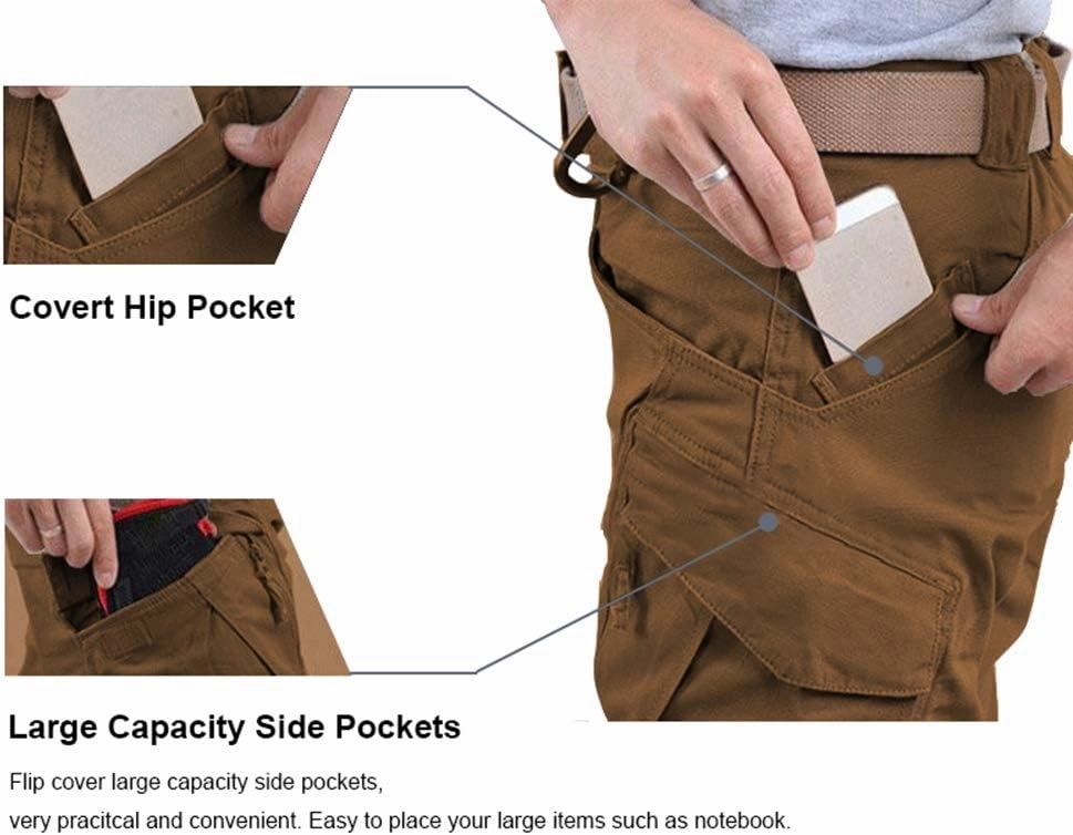 LABEYZON Men's Casual Cargo Work Pants Outdoor Lightweight Military Tactcial Pants for Men with 9 Pockets