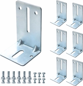 LAJIAOZ Heavy Duty Steel Garage Door Track Jamb Bracket Set, J6 Reinforcement Strut Brackets for Secure and Durable Garage Door Support, Universal Fit, Rust-Resistant, Easy Installation(6pcs)