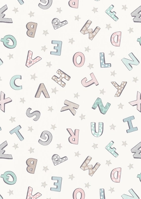 Lewis & Irene Bella Bunny and Bear Fabric Collection Alphabet on Cream Premium A648.1