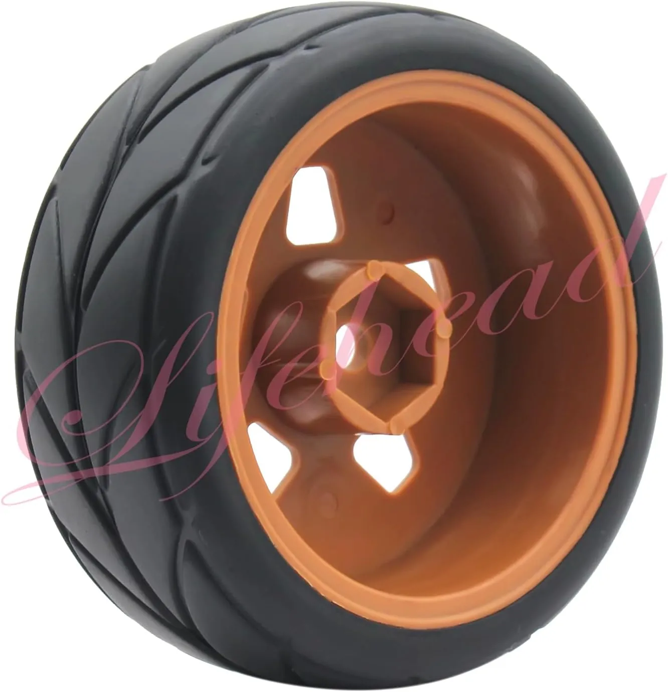 Lifehead 65mm On Road Rubber Tires& Wheels Rims 12mm Hex Hub for HPI Ken Block's Tamiya XV01 TT01 TT02B Kyosho FAZER MK2 Lc racing PTG HSP RGT RC 3RACING D5 1/10 RC Rally Car