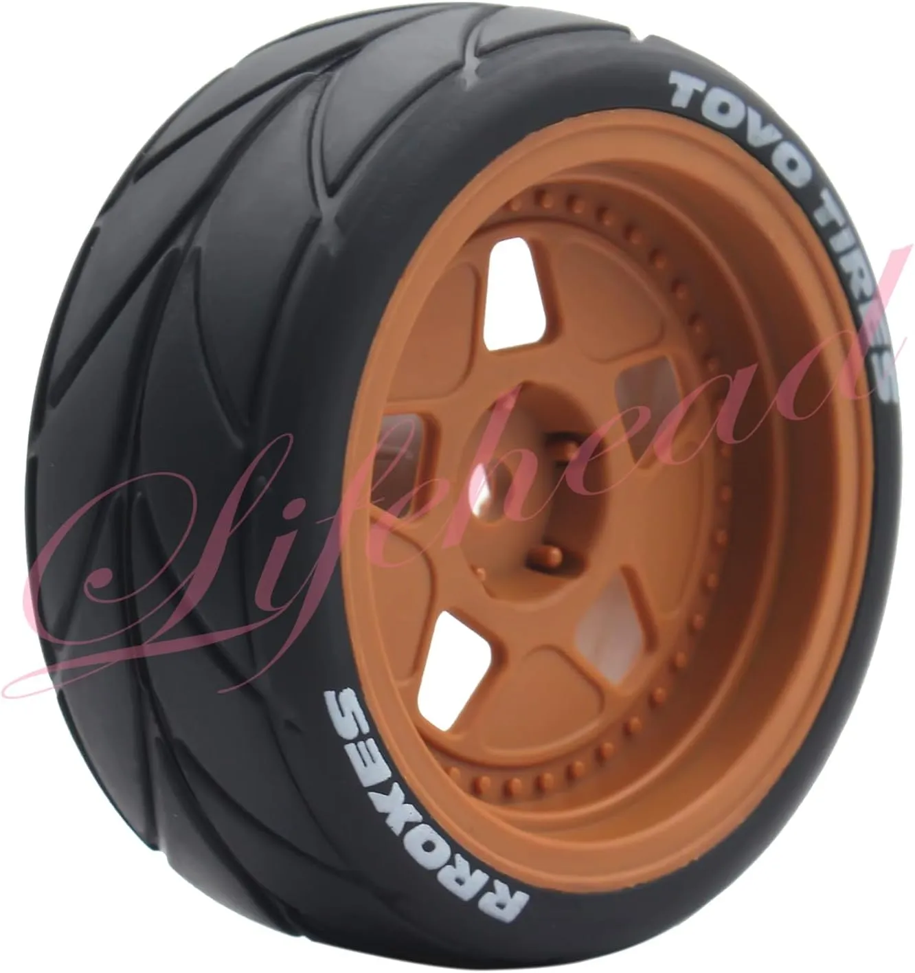 Lifehead 65mm On Road Rubber Tires& Wheels Rims 12mm Hex Hub for HPI Ken Block's Tamiya XV01 TT01 TT02B Kyosho FAZER MK2 Lc racing PTG HSP RGT RC 3RACING D5 1/10 RC Rally Car