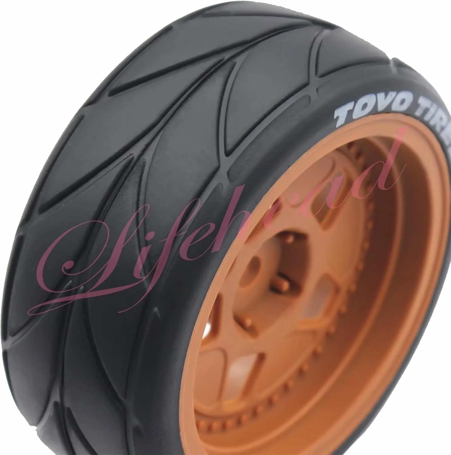 Lifehead 65mm On Road Rubber Tires& Wheels Rims 12mm Hex Hub for HPI Ken Block's Tamiya XV01 TT01 TT02B Kyosho FAZER MK2 Lc racing PTG HSP RGT RC 3RACING D5 1/10 RC Rally Car