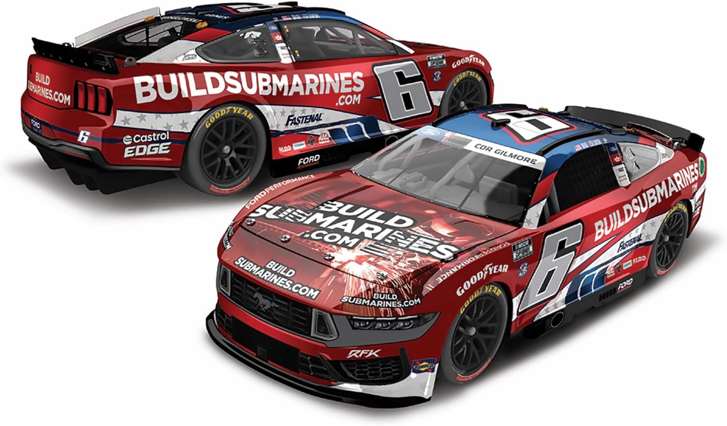Lionel Racing Brad Keselowski 2024 BuildSubmarines.com No. 6 ARC 1:24 Scale Diecast Car