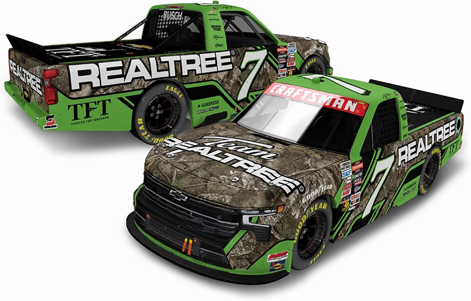 Lionel Racing Kyle Busch 2024 Realtree No. 7 Texas Race Win ARC 1:24 Scale Diecast Truck