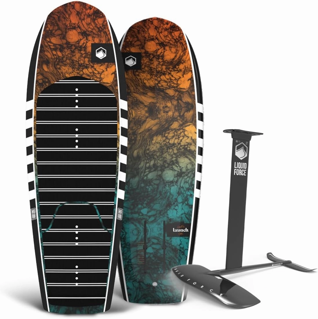 Liquid Force 2025 Launch Foil Board with Flite 120 Wake Foil Kit Package