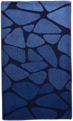 Little Cloud Bathroom Mat 70 x 120 cm Polyacrylics Open Up, Dark Blue, 120 x 70 x 1.5 cm, Multicolor
