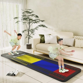 Long Jump Mat Non Slip Rubber Floor Mat, Home Training Jump Rope Mat for Smooth Floor/Tiles/Carpeted, Kids/Adults Shock Absorbing Jumping Pad(Color:Adults (350 x 90 cm))