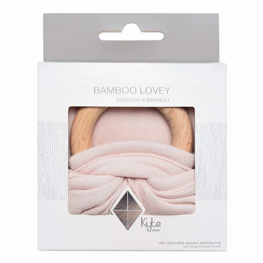Lovey with Removable Wooden Teething Ring