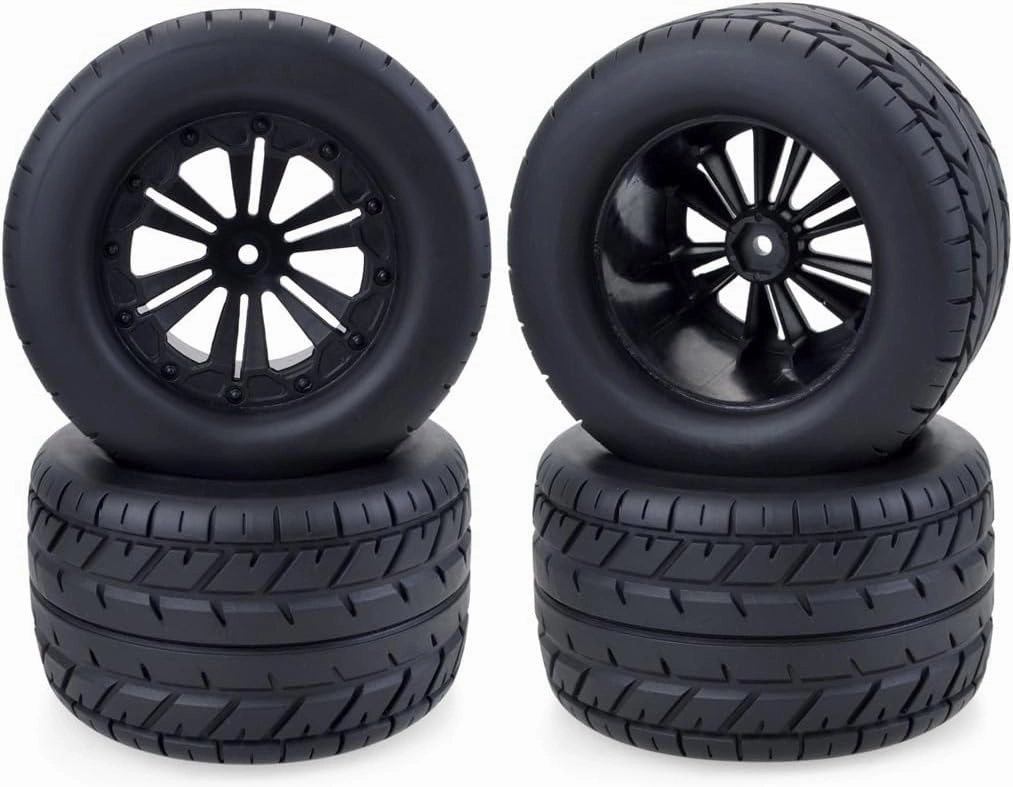 Lubosi 4PCS Monster Truck Wheels Tires 115MM Off-Road Car Tires Set for 1/10 RC Car HPI HSP Savage XS TM Flux Racing LRP