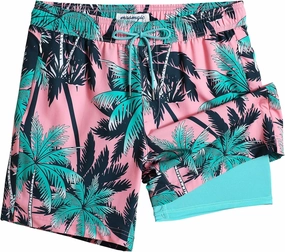 maamgic 2 in 1 Mens Swim Trunks 7 Inch Swim Shorts Swim Suits Board Shorts