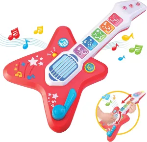 Magic Touch Guitar, Toddler Light Up Music Toy with Volume Control, Infant Touch Sensor Musical Instrument, 3 Modes of Play, Kids Toy Gifts for 12 18 24 Month, 1 2 3 Year Old Boys Girls