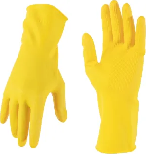 MAMISON 10 Pack Simple and Short Hands Gloves, Reusable Non-Slip Rubber Gloves Large Size