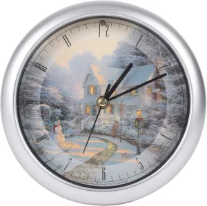 Mark Feldstein & Associates Thomas Kinkade The Night Before Christmas Musical Musical Christmas Carol Clock-8"