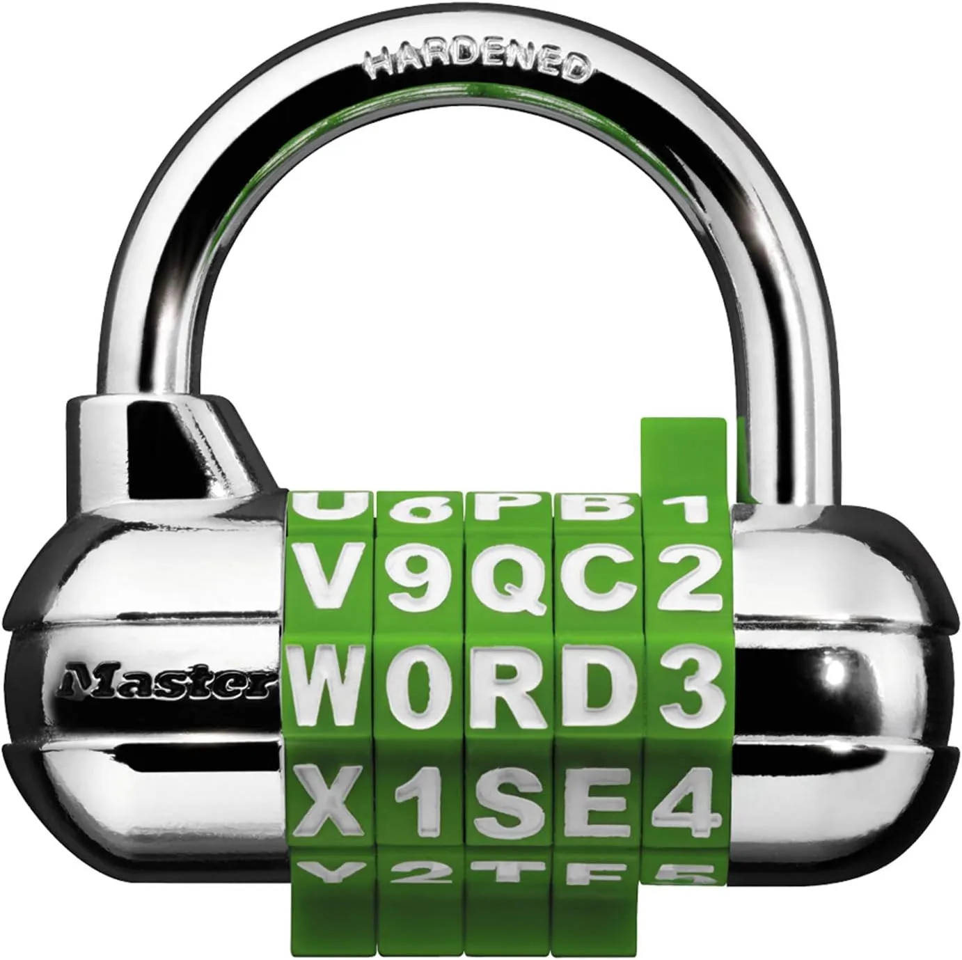 Master Lock Padlock, Set Your Own Word Combination Lock, 2-1/2 in. Wide, Black, 3 Pack,1534BLKEC3
