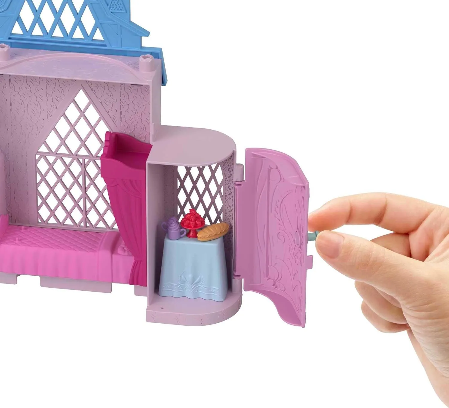 Mattel Disney Frozen Storytime Stackers Playset, Anna’s Arendelle Castle Dollhouse with Small Doll, Olaf and 7 Accessories, Inspired by Disney Frozen Movies