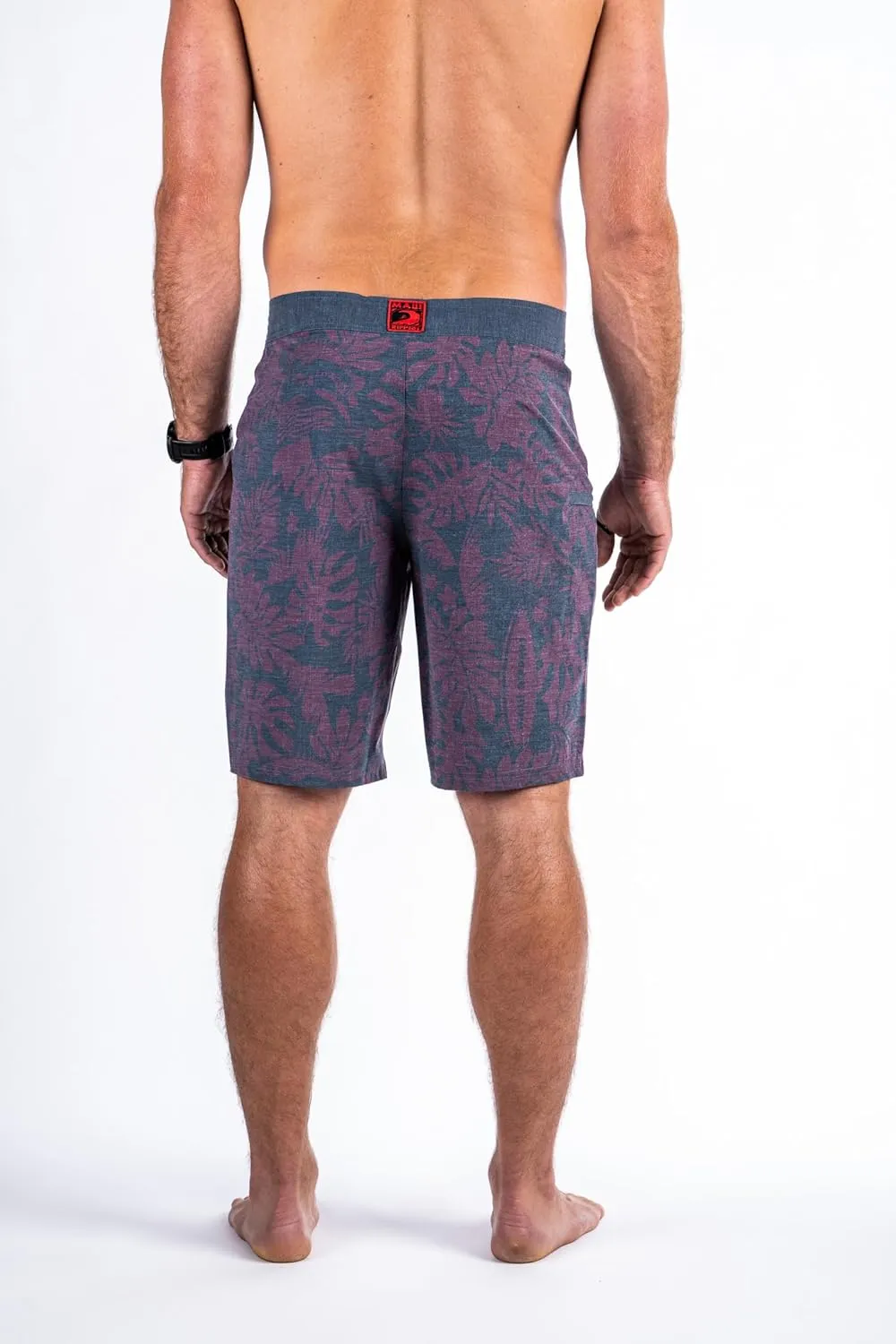 Maui Rippers Mens 21" Board Short Swim Trunks 4-Way Stretch with Large Pockets