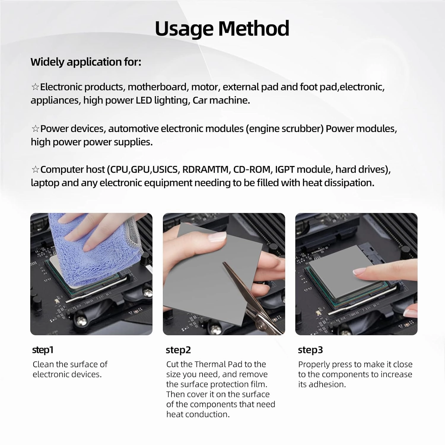 Maxtor Thermal Pad 14.8 W/mK, 120x120x3.0mm(1 pcs) Silicone Thermal Pads Non Conductive Heatsink Cooling Pad, Highly Efficient Heat Resistant Soft Pad for Laptop Heatsink/SSD/CPU/IC/LED Cooler