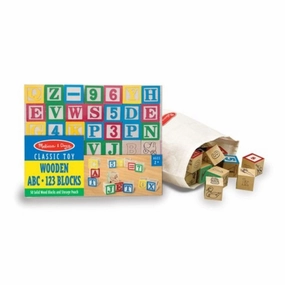 Melissa & Doug Wooden Abc/123 Blocks (Uc)