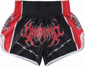 Men's Muay Thai Shorts Boxing Shorts Costume Elastic Waisted Letter Graphic Split Shorts Track Training Gym Clothing