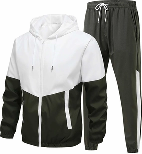 Men's Tracksuit 2 Piece Full Zipper Long Sleeve Jacket Drawstring Pants Fashion Jogging Dating Couple Casual Outfits