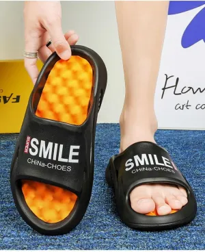 Men's Alphabet Print Soft-Sole EVA Slides, Non Slip Quick-Drying Open Toe Slippers for Indoor Outdoor Walking, Men's Trendy Beach Shoes