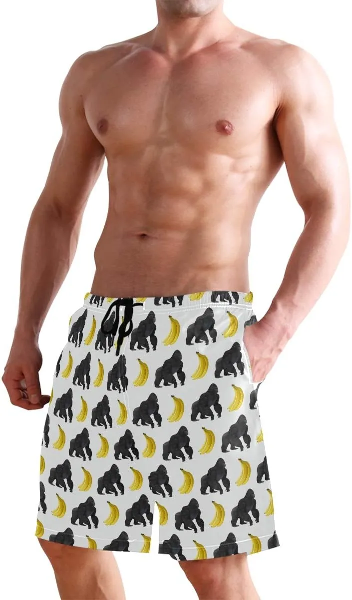 Men's Quick Dry Swim Trunks with Pockets Beach Board Shorts Bathing Suits