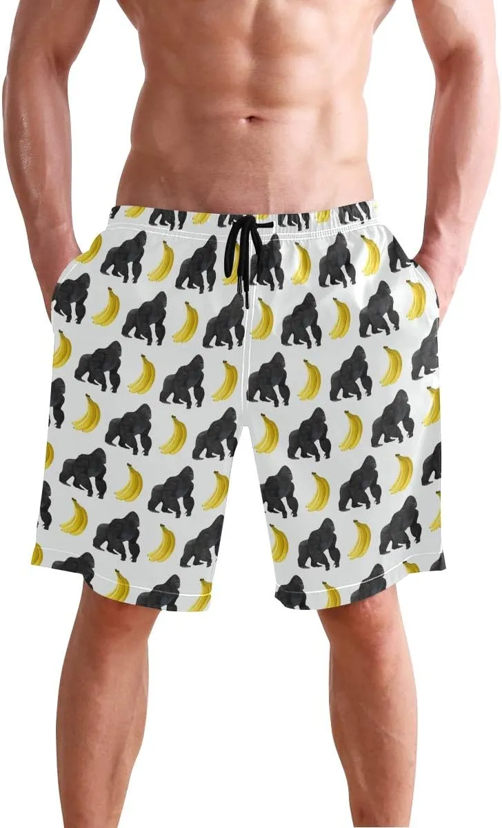 Men's Quick Dry Swim Trunks with Pockets Beach Board Shorts Bathing Suits