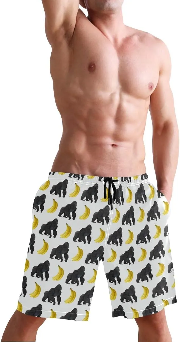 Men's Quick Dry Swim Trunks with Pockets Beach Board Shorts Bathing Suits