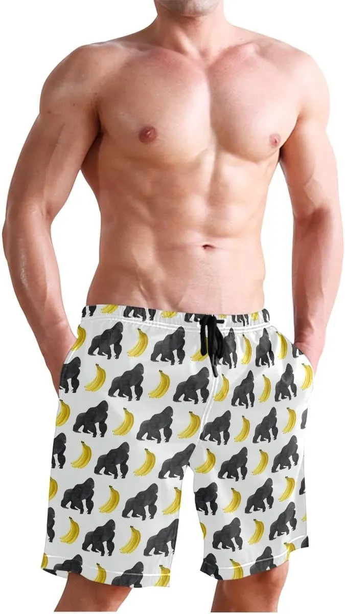 Men's Quick Dry Swim Trunks with Pockets Beach Board Shorts Bathing Suits