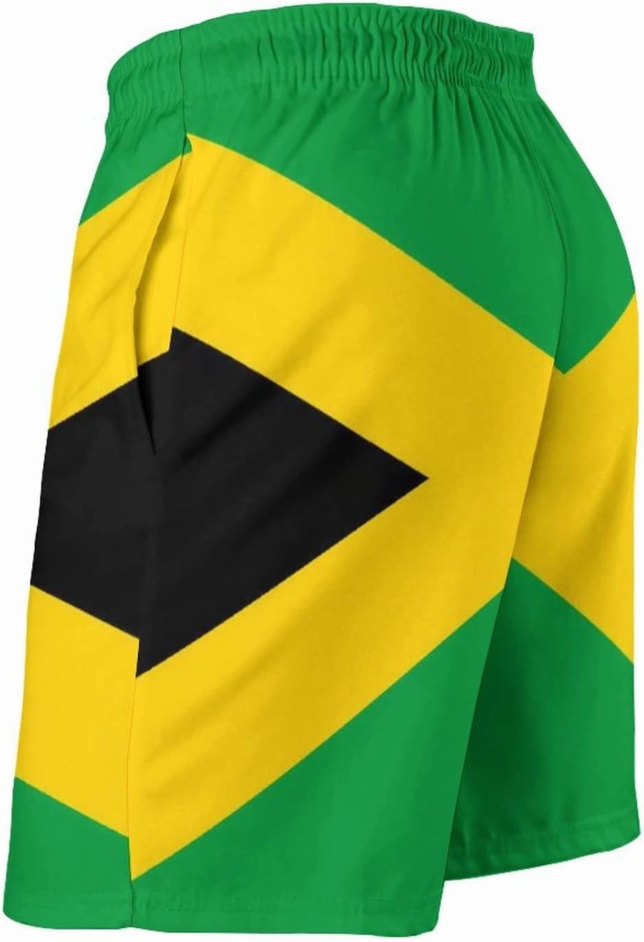 Mens Jamaican Flag Swim Trunks Quick Dry Board Shorts with Mesh Lining