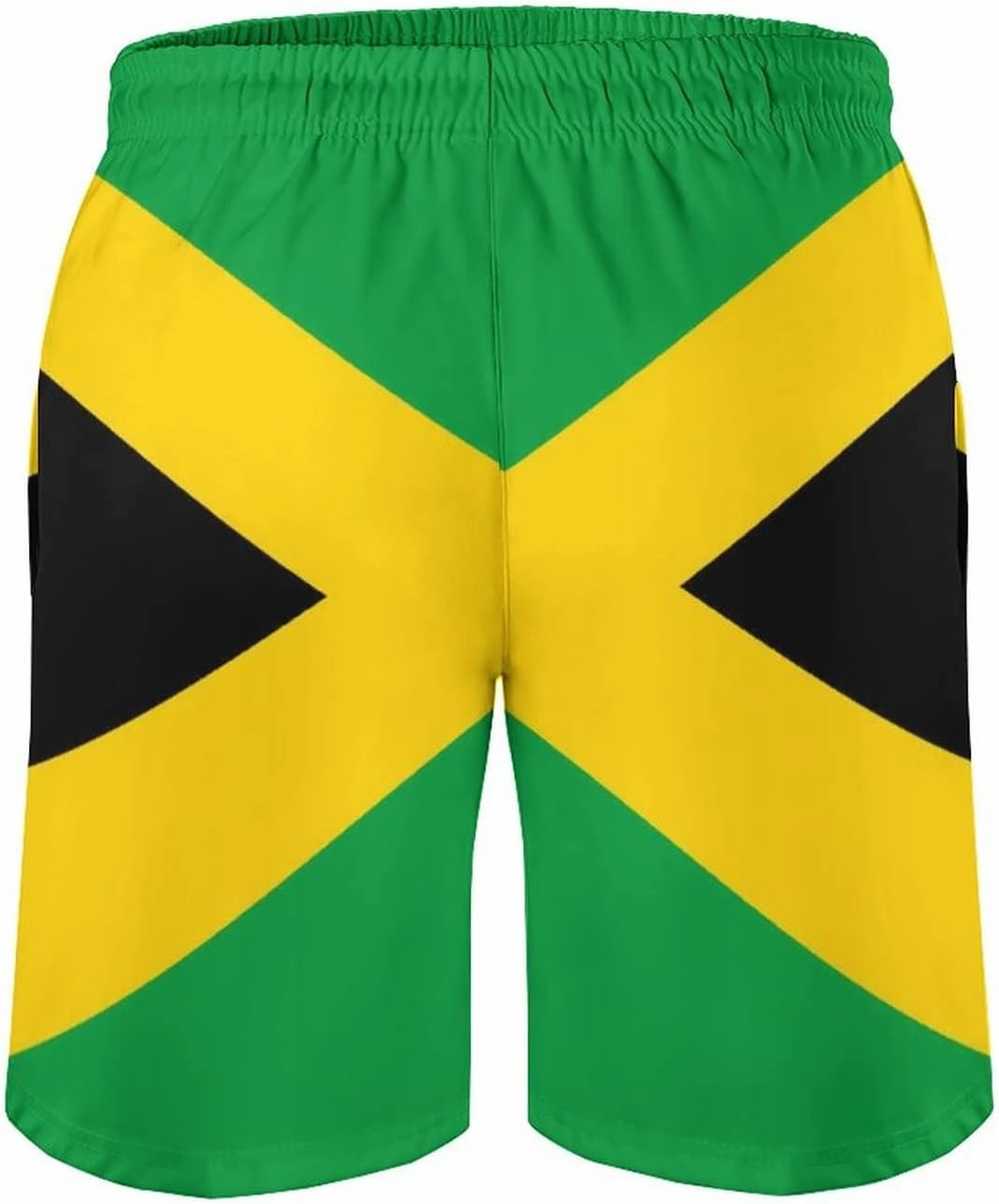Mens Jamaican Flag Swim Trunks Quick Dry Board Shorts with Mesh Lining