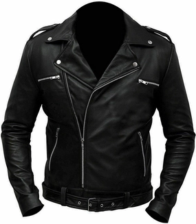 Mens Racing Motorcycle Padded Armored Distressed Brown Cowhide Leather Jacket