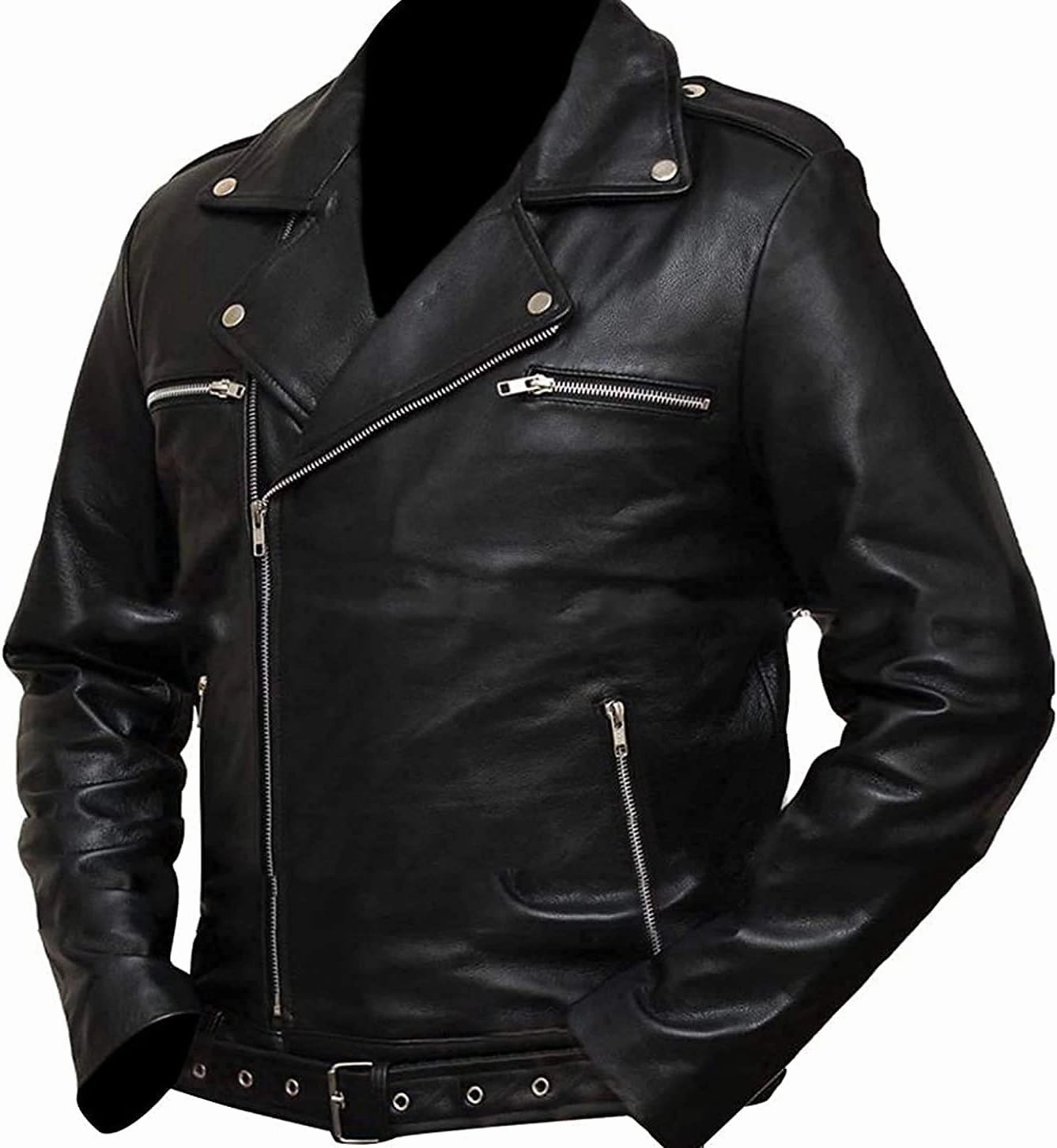 Mens Racing Motorcycle Padded Armored Distressed Brown Cowhide Leather Jacket
