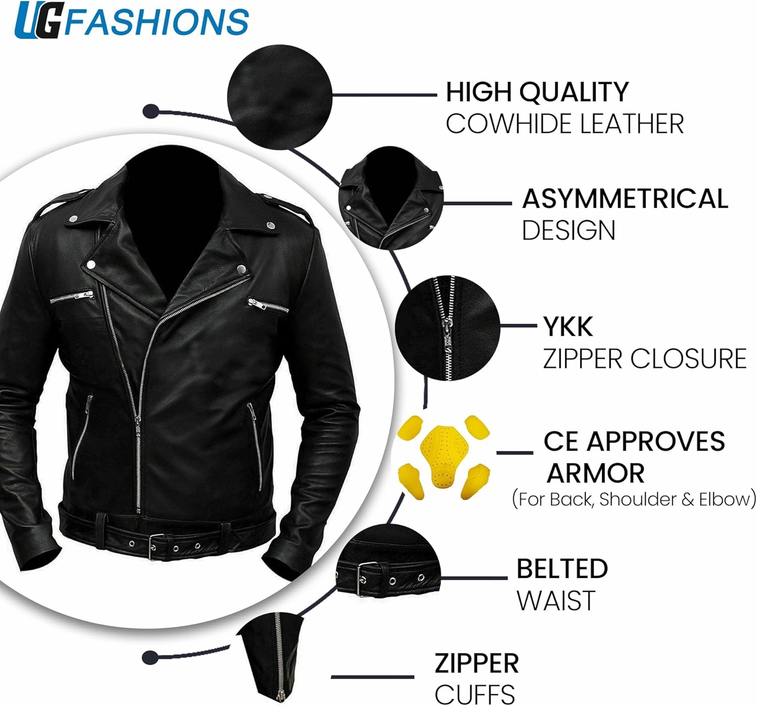 Mens Racing Motorcycle Padded Armored Distressed Brown Cowhide Leather Jacket