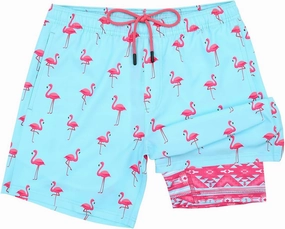 Mens Swim Trunks with Compression Liner,7 Inch Quick Dry Swim Shorts, Board Shorts,Beach Swimwear