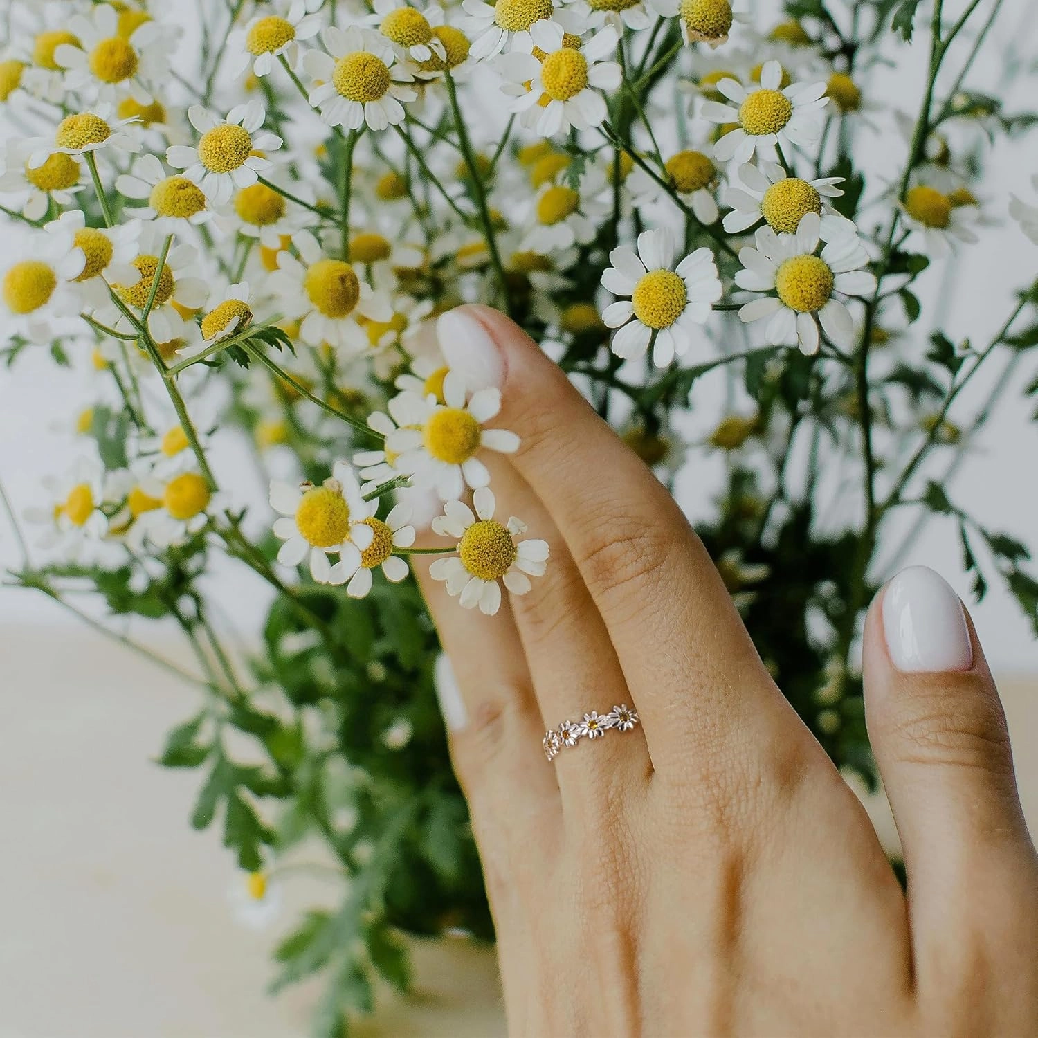 MILACOLATO 925 Sterling Silver Ring 18K Gold Plated Daisy Flower Ring Paved with Coloful Cubic Zirconia High Polished Comfort Fit Sunflower Stacking Statement Wedding Band Ring for Women