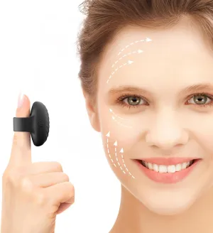 Mini Face Massager, Waterproof Rechargeable Portable Powerful Massage Tool, Multifunctional Eye, Finger and Body Massager (Black)
