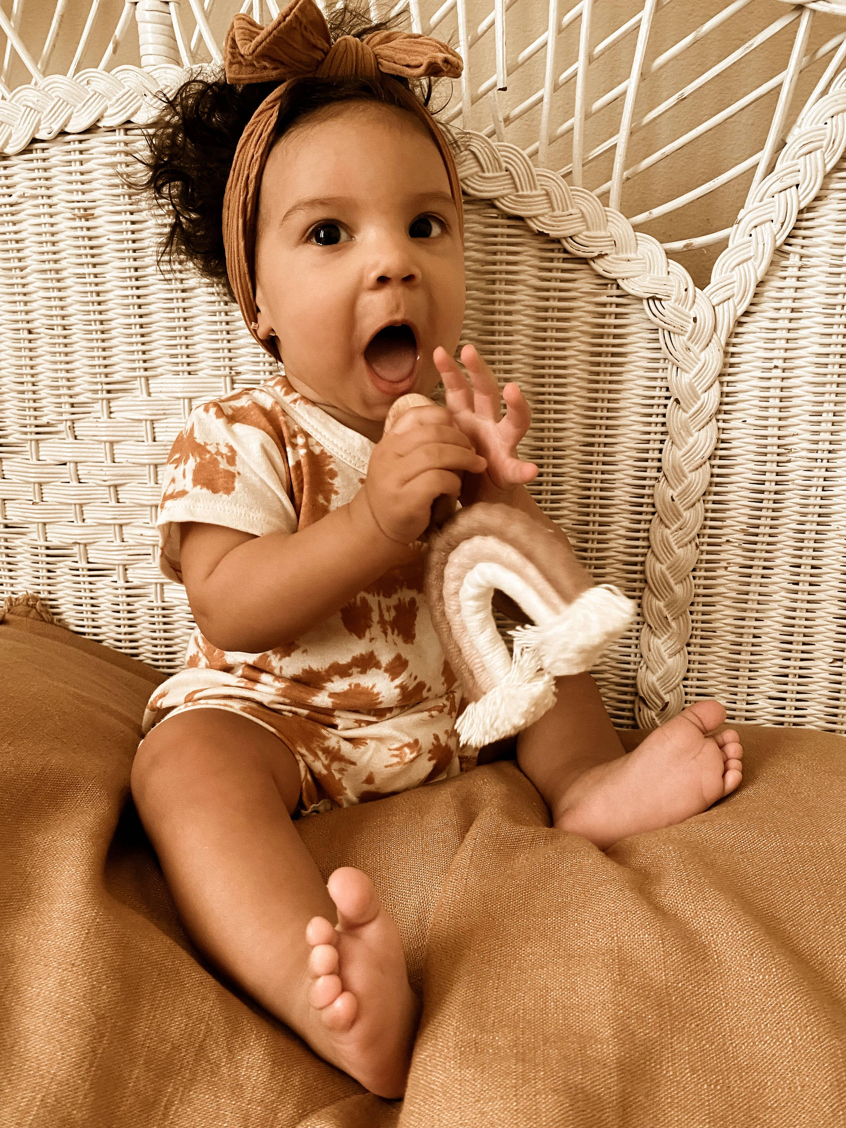 Mini-Macrame Rainbow Teething Toy for Baby (Natural)