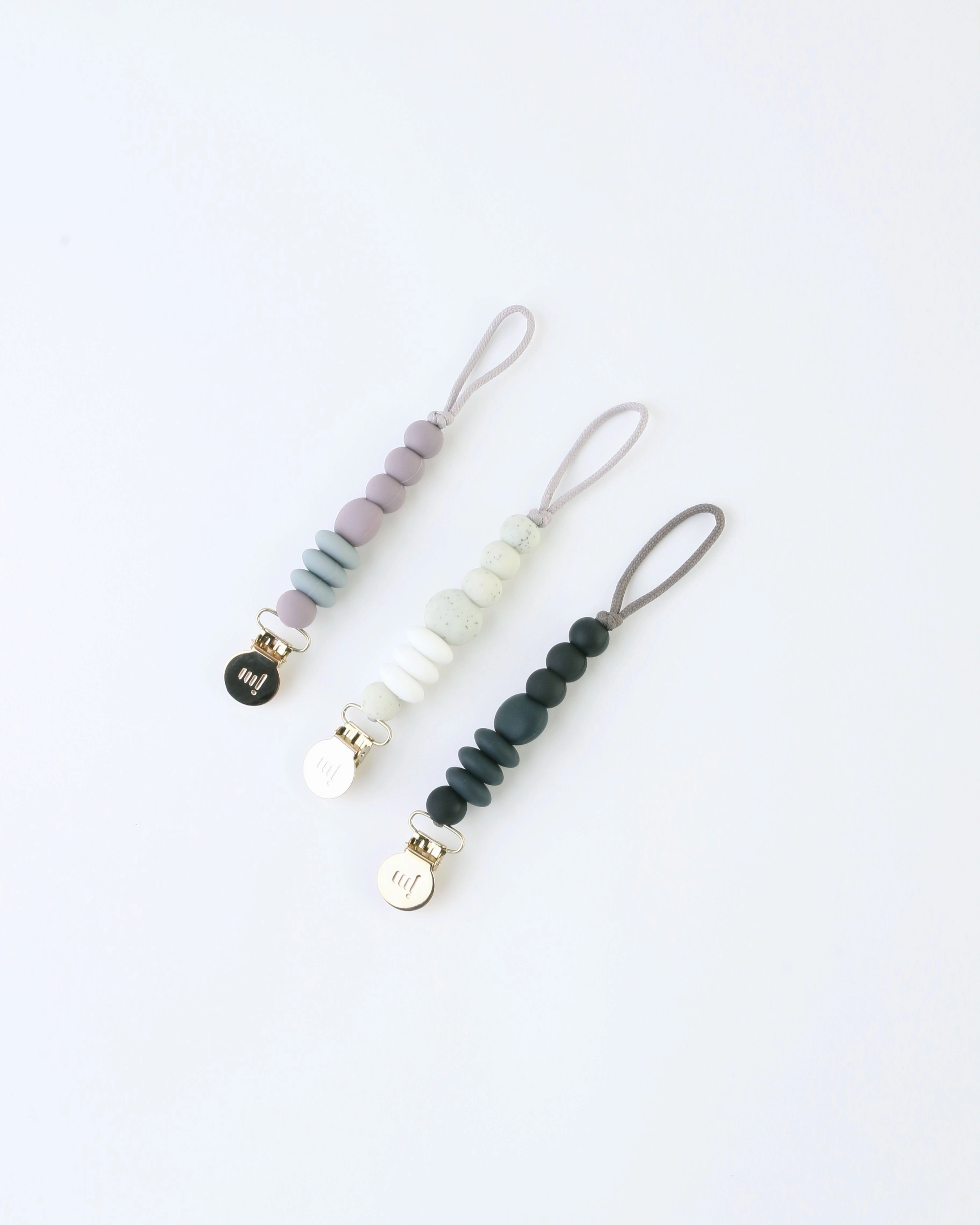 Mini Pacifier Clip — Pewter