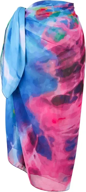 MissShorthair Womens Chiffon Beach Pareos Sarong Sheer Swimsuit Cover Ups Swimwear Bikini Wrap