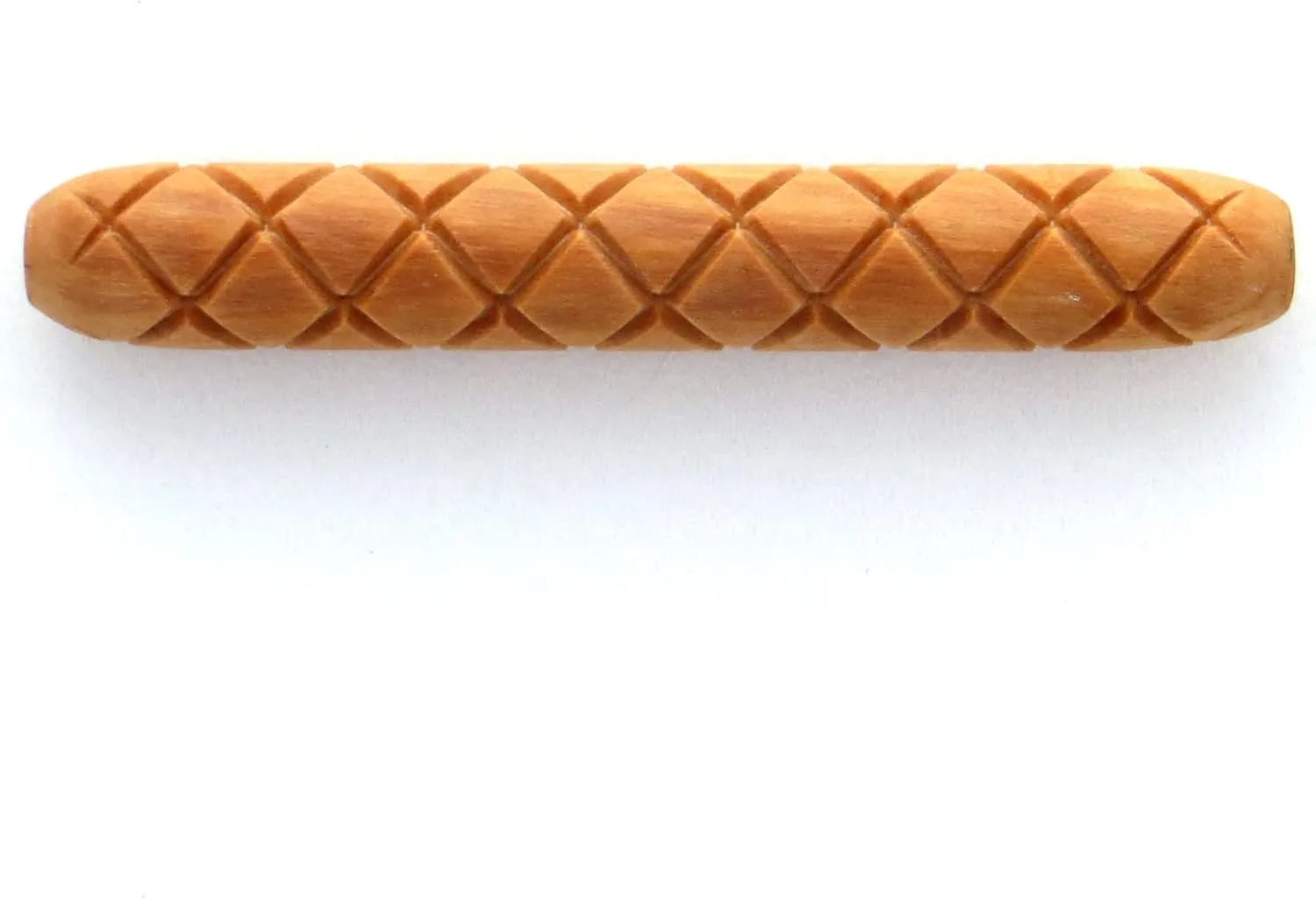 MKM Pottery Tools Wood Hand Rollers for Clay (HR-15 Crosshatch)