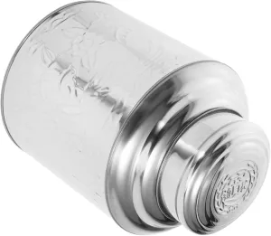 Mobestech Stainless Steel Tea Canister Grounds Storage Loose Tea Jar Container Airtight Jars Silver