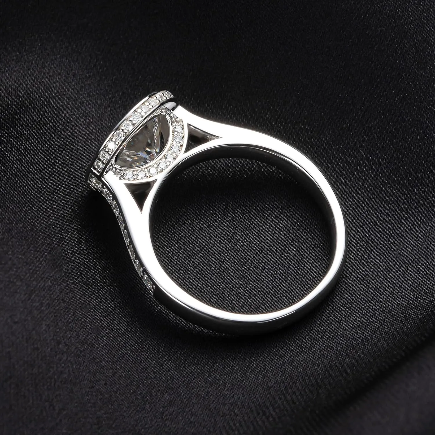 Moissanite Engagement Rings 3-5cttw Pear/Emerald/Marquise/Round/Cushion/Heart/Oval Cut D Color VVS1 S925 Sterling Silver Promise Wedding Rings for Women with Certificate Elegant Gift Packed